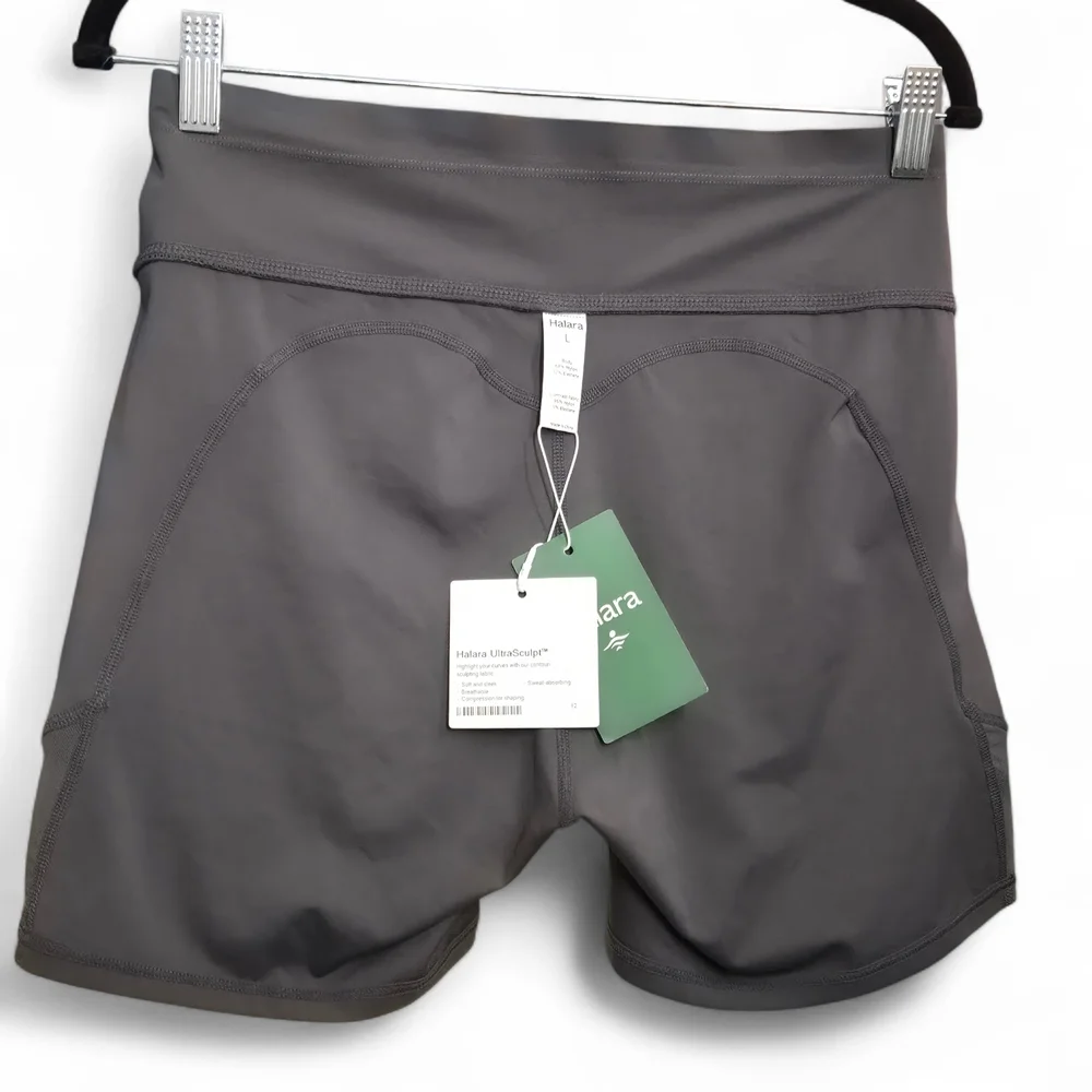 Halara Large UltraSculpt High Waisted Tummy Control Shorts W/ Pockets - Picture 6 of 7